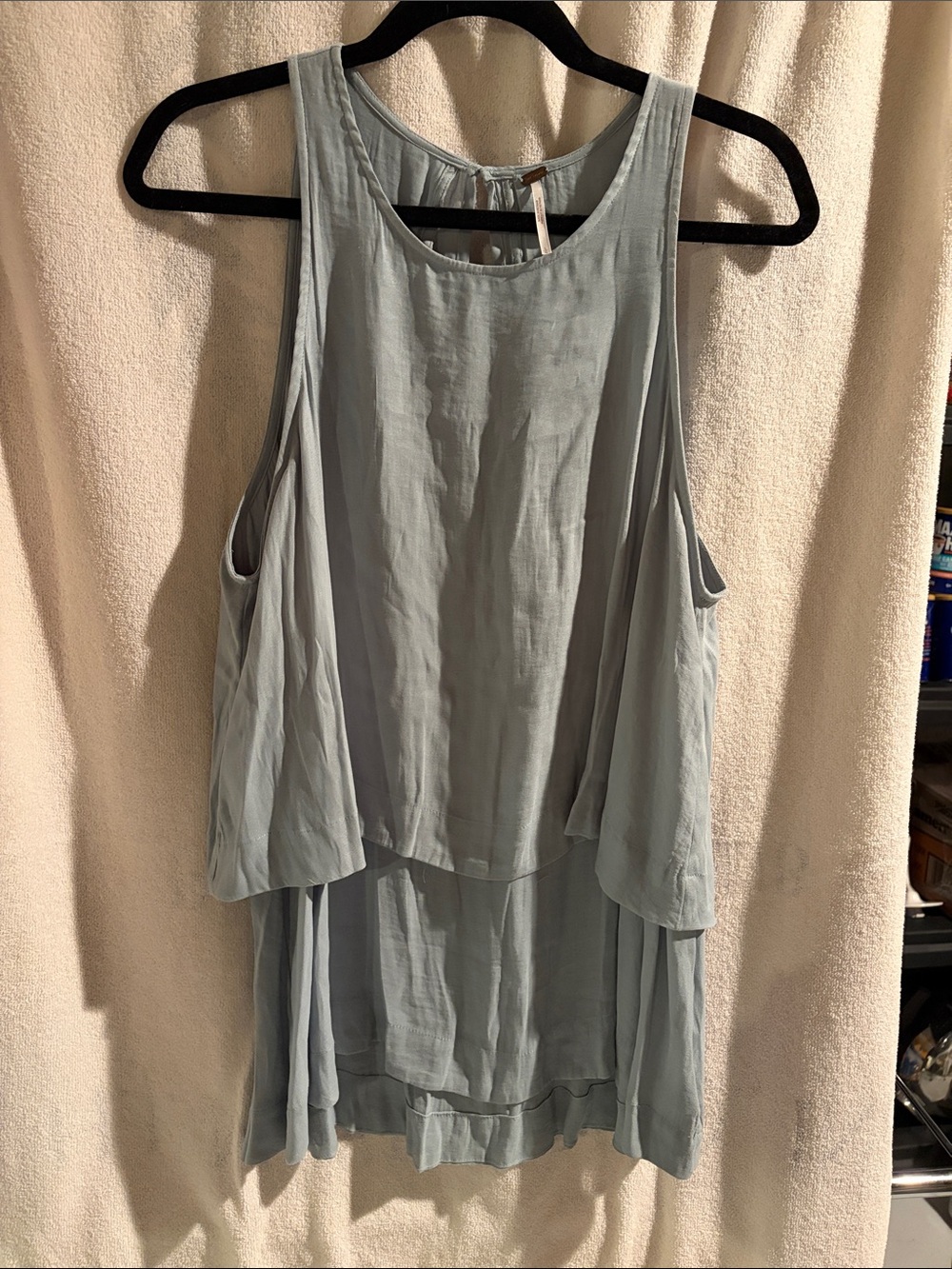 Free People Pale Blue Layered Sleeveless Tank
